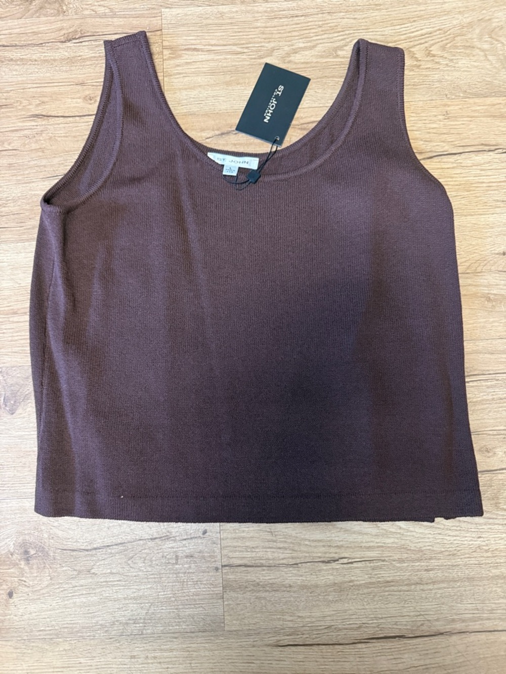 St. John Collection Brown Knit Tank NWT Size L